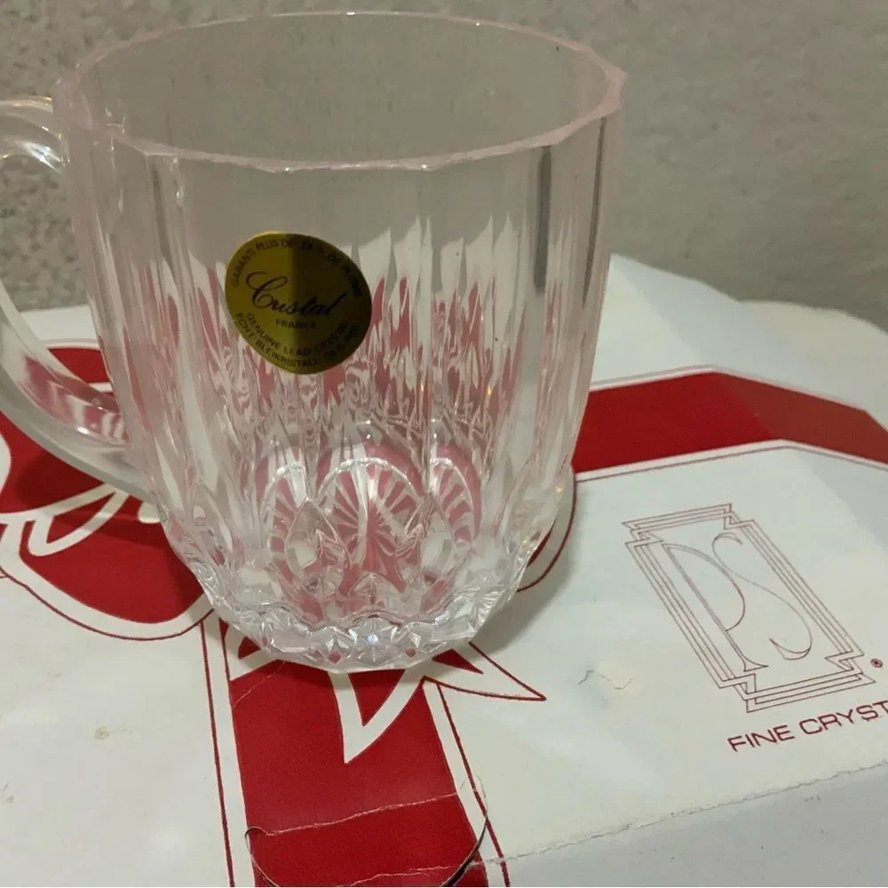 Paul Sebastian Cristal d’Arques Glassware Set of 4 Mugs France